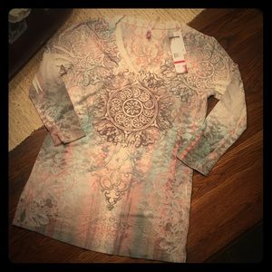 NWT Kiara long sleeve boho top